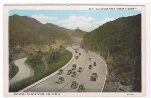 Cahuenga Pass Coast Highway Hollywood California 1920s postcard