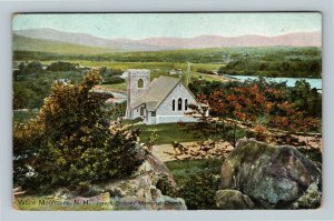 White Mountains NH, Joseph Stickney Church, Vintage New Hampshire Postcard