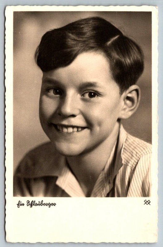 RPPC Young German Boy Postcard