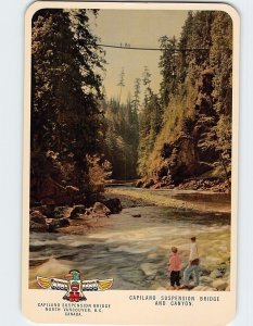 Postcard Capilano Suspension Bridge And Canyon, North Vancouver, Canada