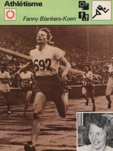 Fanny Blankers Koen Olympic Games Card Athletics Card