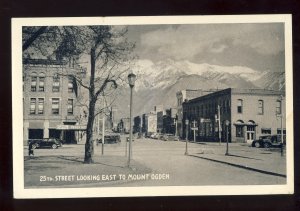 Ogden, Utah/UT Postcard, 25th Street Looking East To Mount Ogden