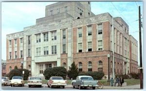 MERIDIAN, Mississippi  MS   LAUDERDALE COUNTY COURT HOUSE  c1950s Cars Postcard