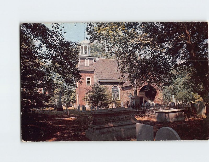 Postcard Old Swedes Church Wilmington Delaware USA