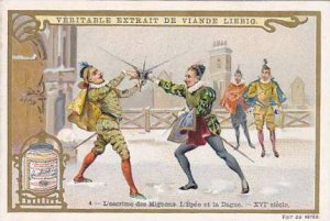 Liebig Trade Card S.623 Duelling No 4 L'escrime des Mignons L'Epee ...