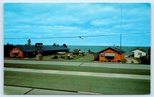 ST. IGNACE, MI Michigan ~ Roadside WISHING WELL MOTEL c1950s Cars Postcard