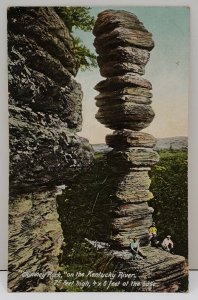 Kentucky Chimney Rock 75 Feet High on Kentucky River Postcard B5