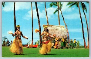 Tahitian Dancers, Kodak Hula Show, Honolulu, Hawaii, Vintage 1985 Postcard