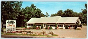 MEREDITH, New Hampshire NH~ Roadside HART'S TURKEY FARM Restaurant Long Postcard