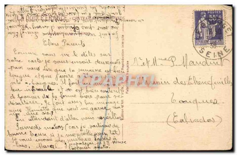 Old Postcard Chateau de Pierrefonds