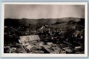 Lead South Dakota SD Postcard RPPC Photo Bird's Eye View Houses c1910's Antique