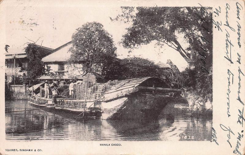 Manila Casco, Manila, U.S. Philippines, Very Early Postcard, Used in 1906