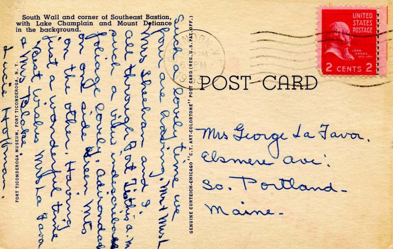 NY - Fort Ticonderoga. South Wall, Flag Bastian