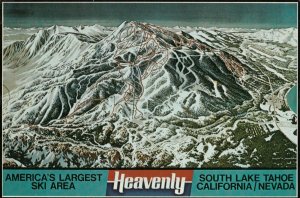 HEAVENLY VALLEY, Nevada, 1960s; Ski Area Routes, South Lake Tahoe