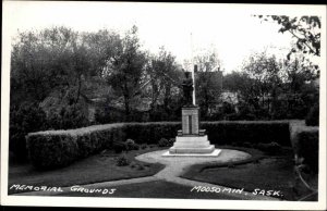 Moosomin Saskatchewan SK Memorial Grounds Vintage Real Photo Postcard