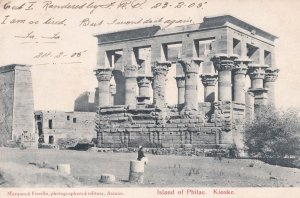 Kioske Island Of Philae Antique Egypt Postcard