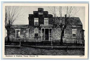 Nauvoo Illinois IL Postcard Residence Of Brigham Young c1930's Unposted Vintage