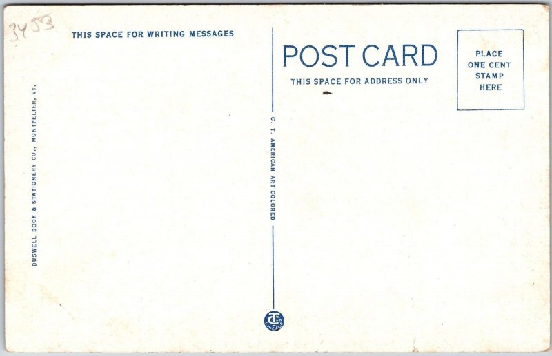 Winooski River And Southerly Portion Of City Of Montpelier Vermont VT Postcard