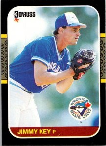 1987 Donruss Baseball Card Jimmy Key Toronto Blue Jays sk24510