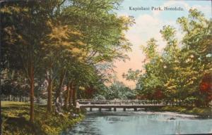 Honolulu HI Park c1910 Postcard