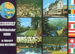 VINTAGE CONTINENTAL SIZE POSTCARD RHEIN-WESTERWALD NATURE PARK RENGSDORF GERMANY