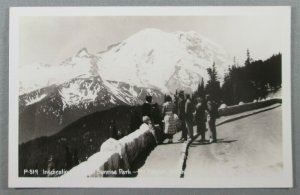 RPPC Inspiration Point At Sunrise Park, Mt. Rainier WA Photo Postcard (#7241)