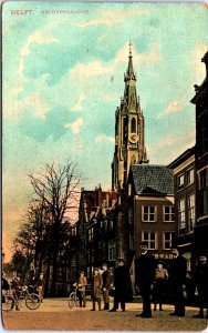 Netherlands Delft Voldersgracht Vintage Postcard 09.78