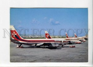 3128580 MALTA Luqa Airport AIR MALTA BOEINGS photo postcard