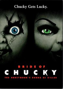 1998 Horror Movie Promo BRIDE OF CHUCKY Gets Lucky  4X6 Advertising POSTCARD