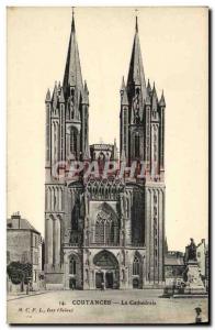 Old Postcard Coutances La Cathedrale