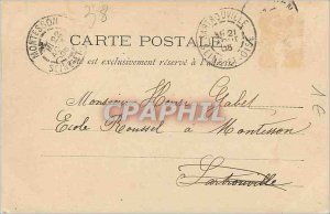 Old Postcard Grenoble Statue of Chevalier Bayard (map 1900)