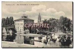 Old Postcard Frankfurt Alte Malnbrucke Y M M D Bruckenmuhle