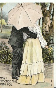 Couples Postcard - Romance - May I Practice This With You - Ref TZ1397