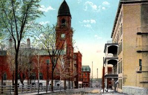 Lewiston, Maine - A view of the City Building and DeWitt House - c1908