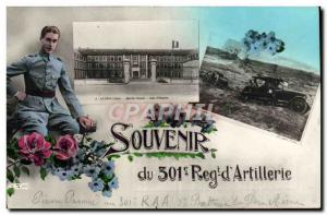 Postcard Old Barracks Army 301st regiment of La Fere & # 39artillerie Ar