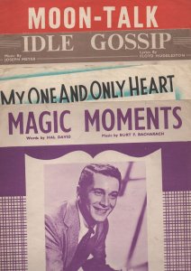 Magic Moments Ile Gossip Moon Talk 4x Perry Como Sheet Music s