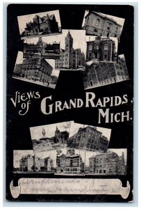 c1905 Views of Grand Rapids Michigan MI Antique Unposted Multiview Postcard