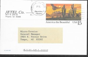 US  used. America the Beautiful - Desert.  UX127. JETEL Co.  Nice.