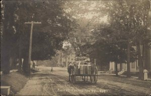 Thomaston ME Maine Horse Wagon Main St. c1910 Real Photo Postcard