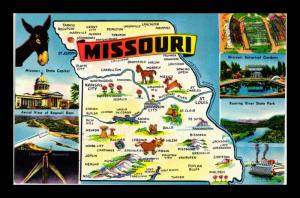 MISSOURI STATE MAP AND LANDMARKS