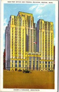 Postcard BUILDING SCENE Boston Massachusetts MA AK7728