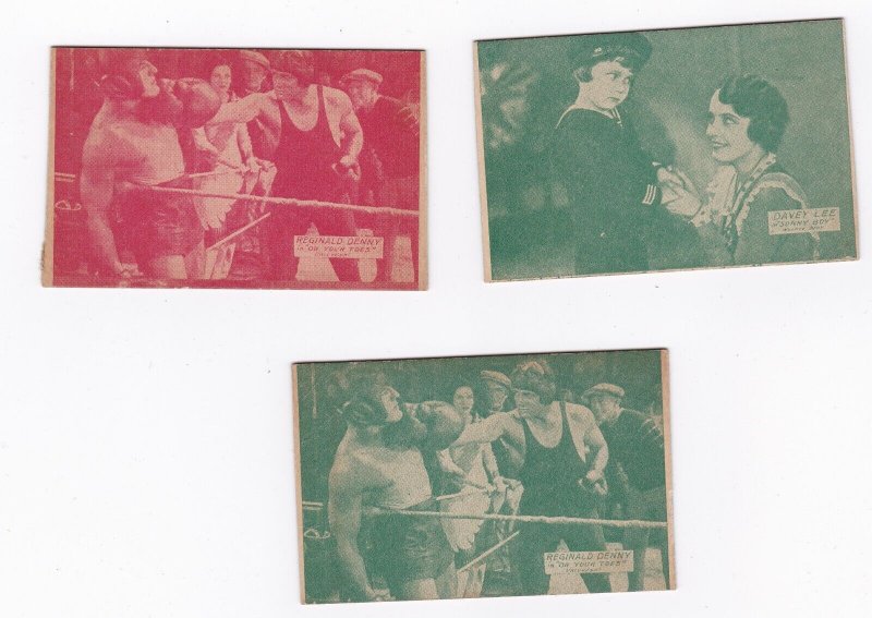 1920's Silent Film Arcade Cards - 27 total Tom Mix, Davey Lee, Jack Moxie