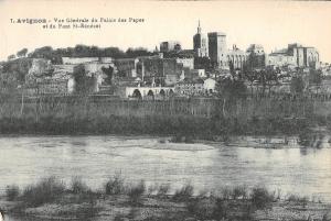 BF6065 vue generale du palais des papes avignon france      France