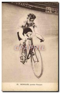 Postcard Old Bike Cycle Cycling Schilles Sprinter french