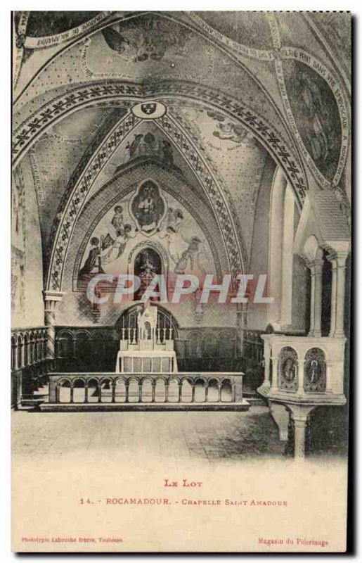 Postcard Old Chapel Salat Rocamadour Amadour