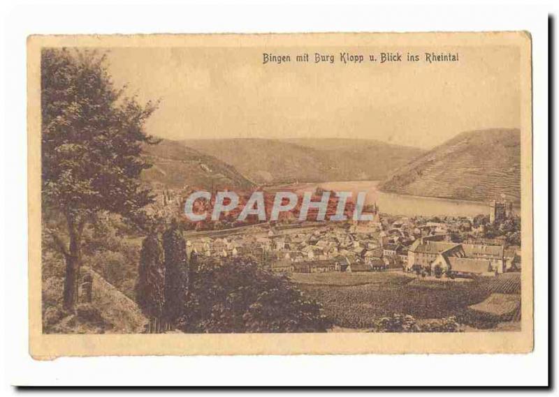 Germany Bingen mit burg Klopp u Blick ins Rheintal