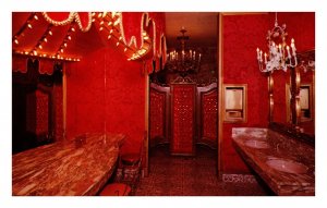 San Luis Obispo California VTG Postcard Madonna Inn Wine Cellar Ladies Restroom