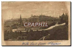 Old Postcard Edinburgh from castle