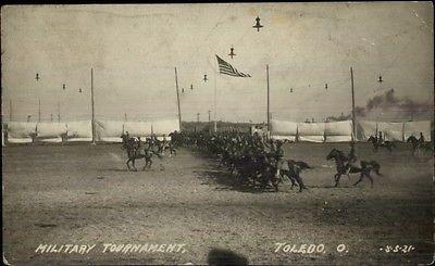 Toledo OH Military Tournament c1910 Real Photo Postcard