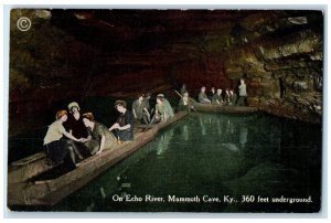 c1940's 360 feet Underground On Echo River Mammoth Cave Kentucky KY Postcard